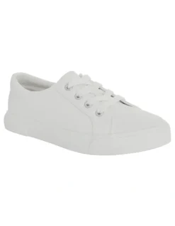Ravella Rebound Sneakers in White Canvas