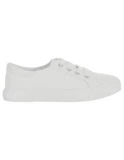 Ravella Rebound Sneakers in White Canvas