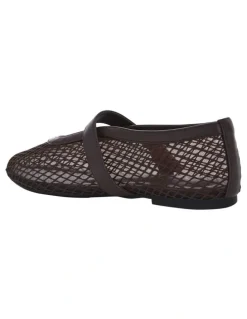 Ravella Reign Flat Shoes in Chocolate Mesh