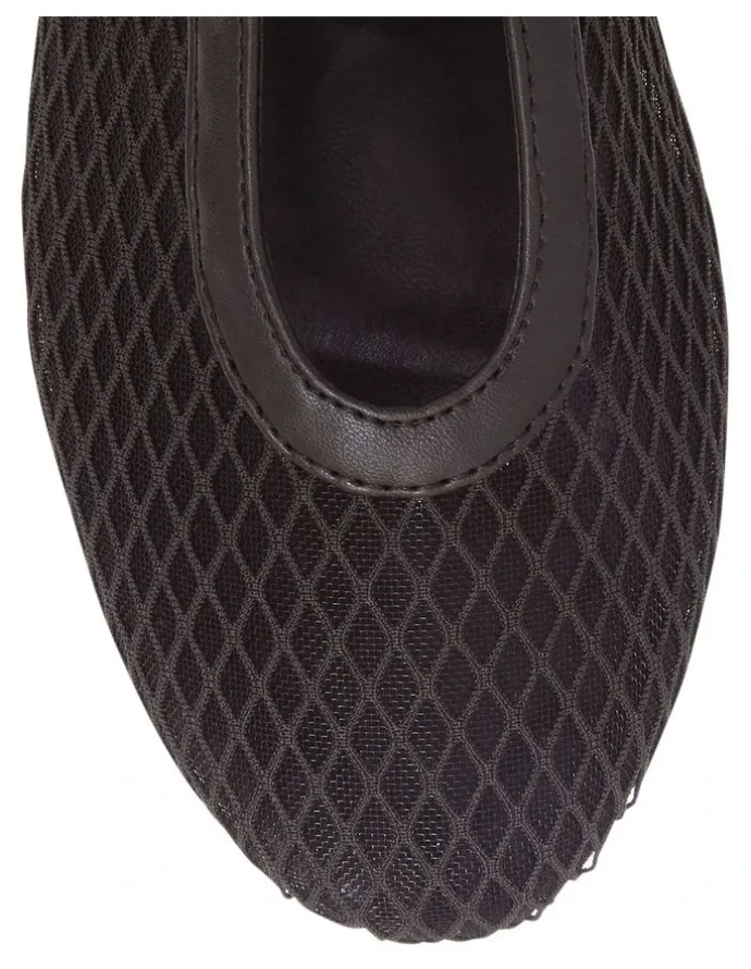 Ravella Reign Flat Shoes in Chocolate Mesh