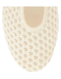 Ravella Renn Flat Shoes in Ivory Mesh