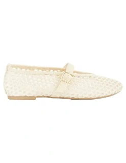 Ravella Renn Flat Shoes in Ivory Mesh
