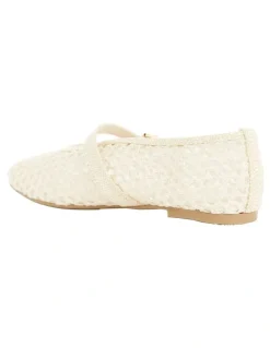 Ravella Renn Flat Shoes in Ivory Mesh