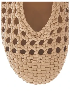 Ravella Retro Flat Shoes in Nude Weave