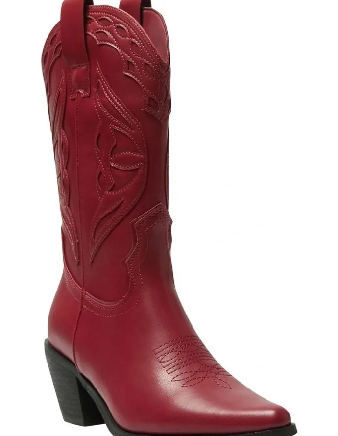 Ravella Rodeo Western Boots in Red