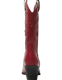 Ravella Rodeo Western Boots in Red