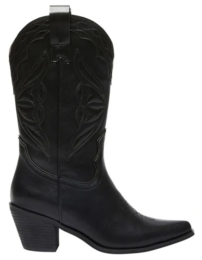 Ravella Rodeo Western Boots in Black