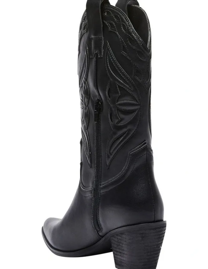 Ravella Rodeo Western Boots in Black