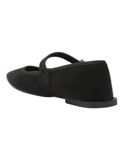 Ravella Romy Flat Shoes in Black Micro