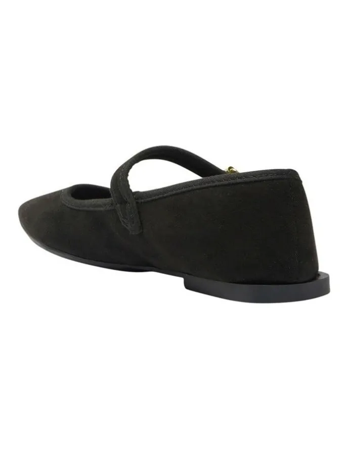 Ravella Romy Flat Shoes in Black Micro