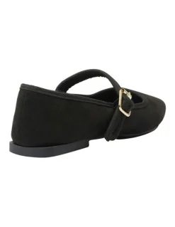 Ravella Romy Flat Shoes in Black Micro