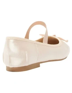 Ravella Rose Flat Ballet in Blush Satin