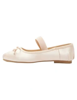 Ravella Rose Flat Ballet in Blush Satin