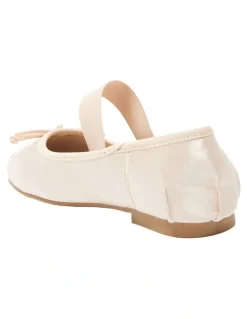 Ravella Rose Flat Ballet in Blush Satin