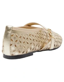 Ravella Rosie Flats Ballet in Gold Metallic