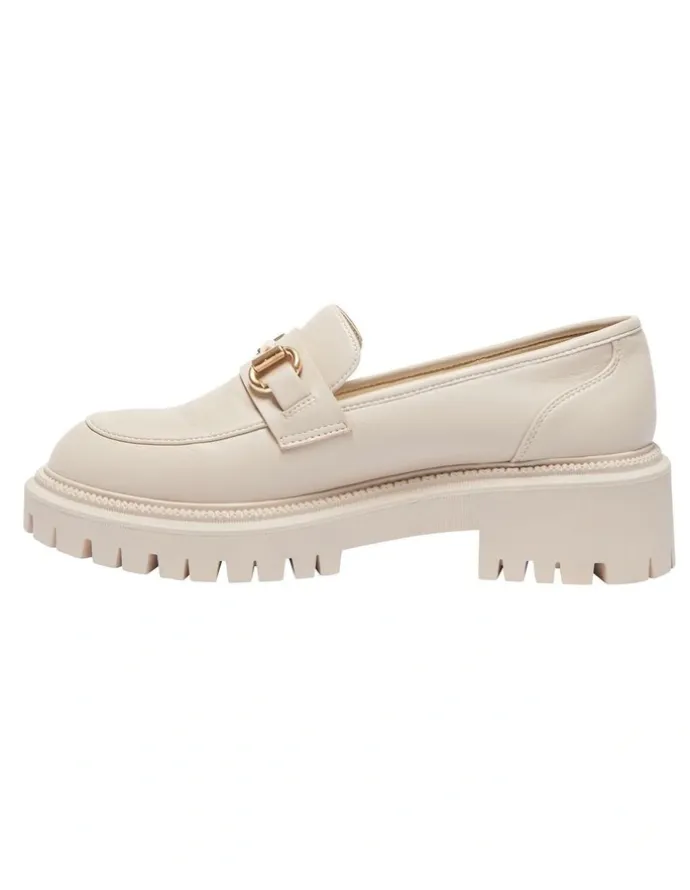 Ravella Samuel Nude Smooth Flat Shoes