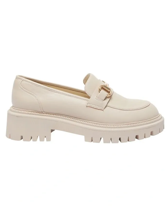 Ravella Samuel Nude Smooth Flat Shoes