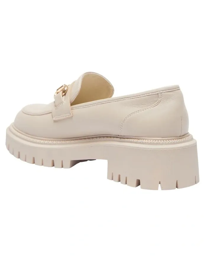 Ravella Samuel Nude Smooth Flat Shoes