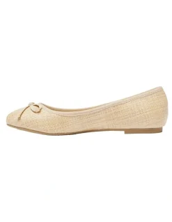 Ravella Sandy Ballet Flats in Natural Raffia