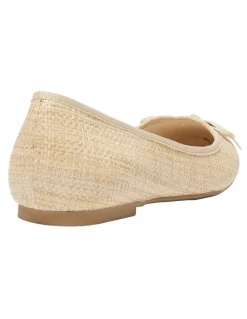 Ravella Sandy Ballet Flats in Natural Raffia