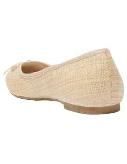 Ravella Sandy Ballet Flats in Natural Raffia