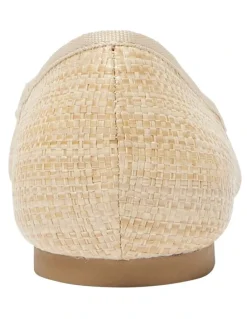Ravella Sandy Ballet Flats in Natural Raffia