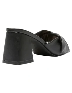 Ravella Skye Heel Sandals in Black Smooth