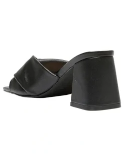 Ravella Skye Heel Sandals in Black Smooth