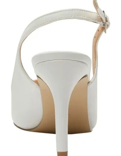 Ravella Smooth Heeled Shoes in White