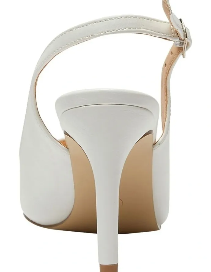 Ravella Smooth Heeled Shoes in White
