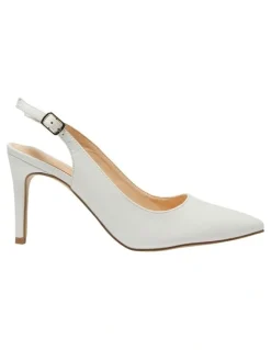 Ravella Smooth Heeled Shoes in White