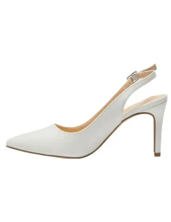 Ravella Smooth Heeled Shoes in White