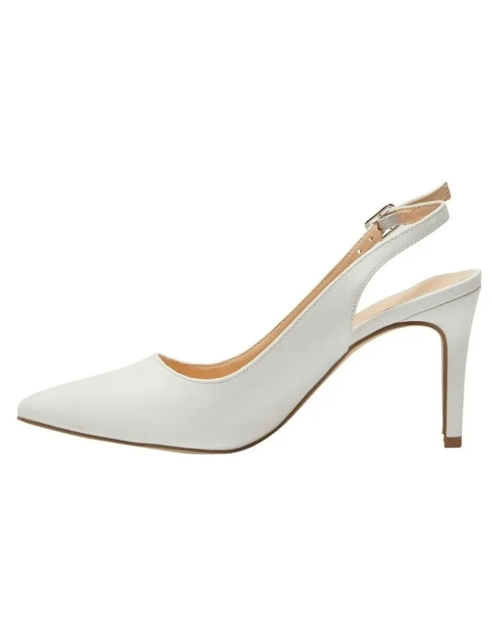 Ravella Smooth Heeled Shoes in White