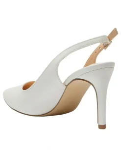 Ravella Smooth Heeled Shoes in White