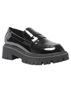 Ravella Stetson Flat Shoes in Black Patent