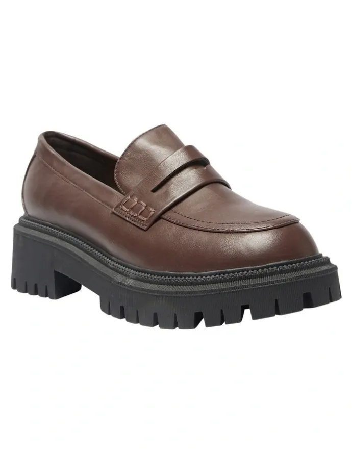 Ravella Stetson Flat Shoes in Chocolate
