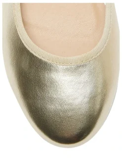 Ravella Sweet Flat Shoes in Soft Gold Metallic