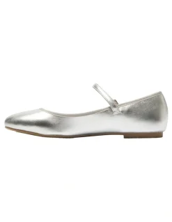 Ravella Sweet Flat Shoes in Silver Metallic