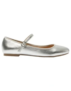 Ravella Sweet Flat Shoes in Silver Metallic