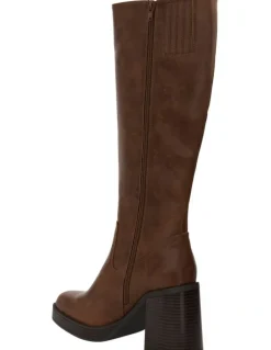 Ravella Tahlia Knee Boots in Tan