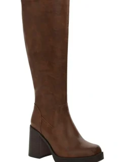 Ravella Tahlia Knee Boots in Tan