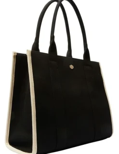 Ravella Tyra Tote Bag in Black Canvas
