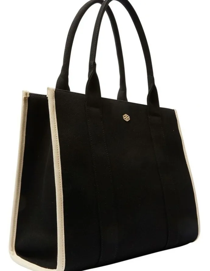 Ravella Tyra Tote Bag in Black Canvas