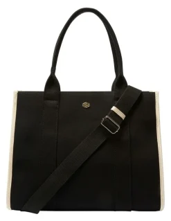 Ravella Tyra Tote Bag in Black Canvas
