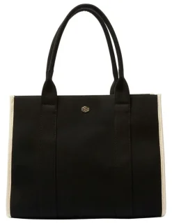 Ravella Tyra Tote Bag in Black Canvas
