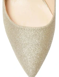 Ravella Whiz Heeled Shoes In Gold Glitter