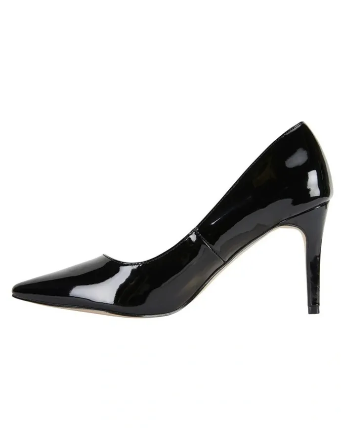 Ravella Wild Black Patent Heeled Shoes