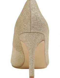 Ravella Wild Gold Glitter Heeled Shoes