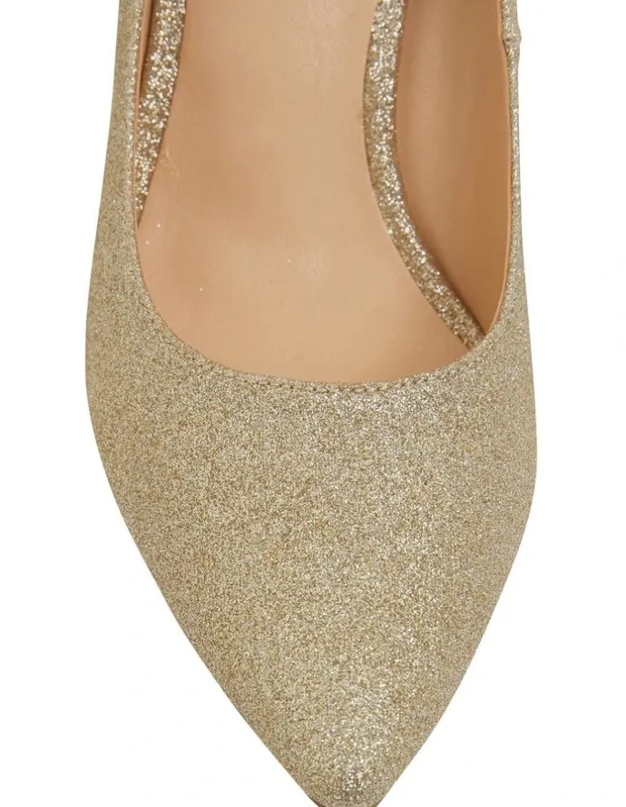 Ravella Wild Gold Glitter Heeled Shoes