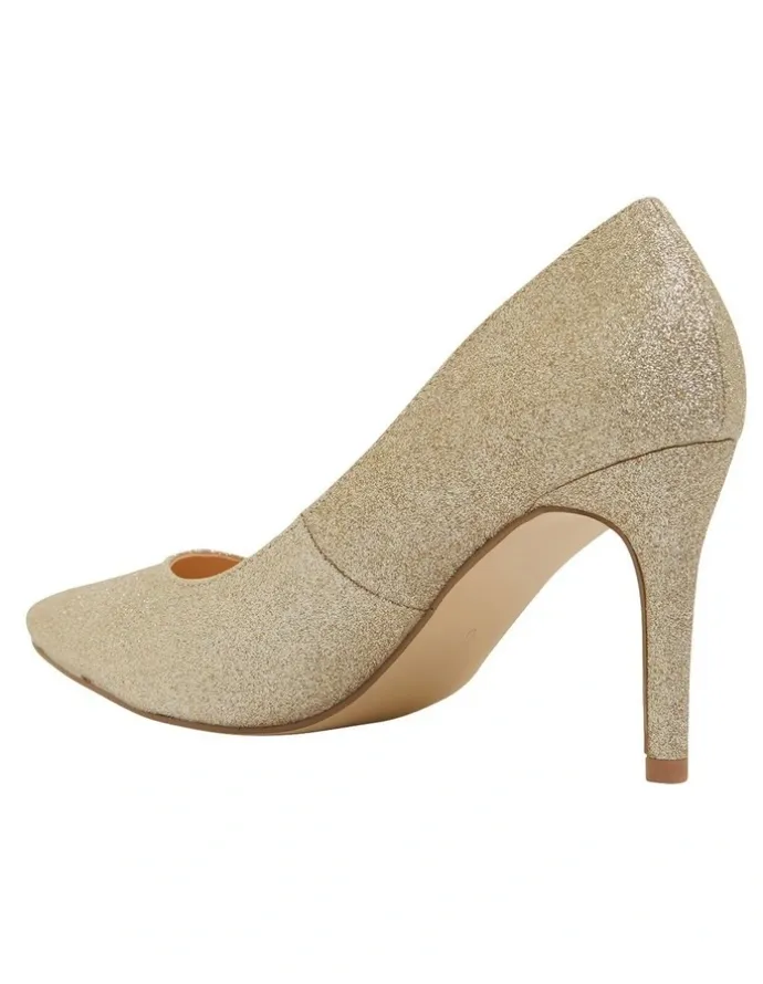 Ravella Wild Gold Glitter Heeled Shoes